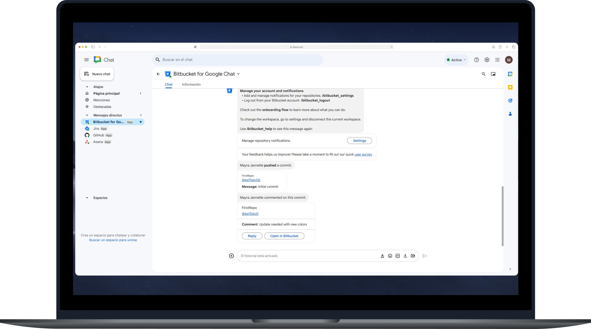 Bitbucket notification