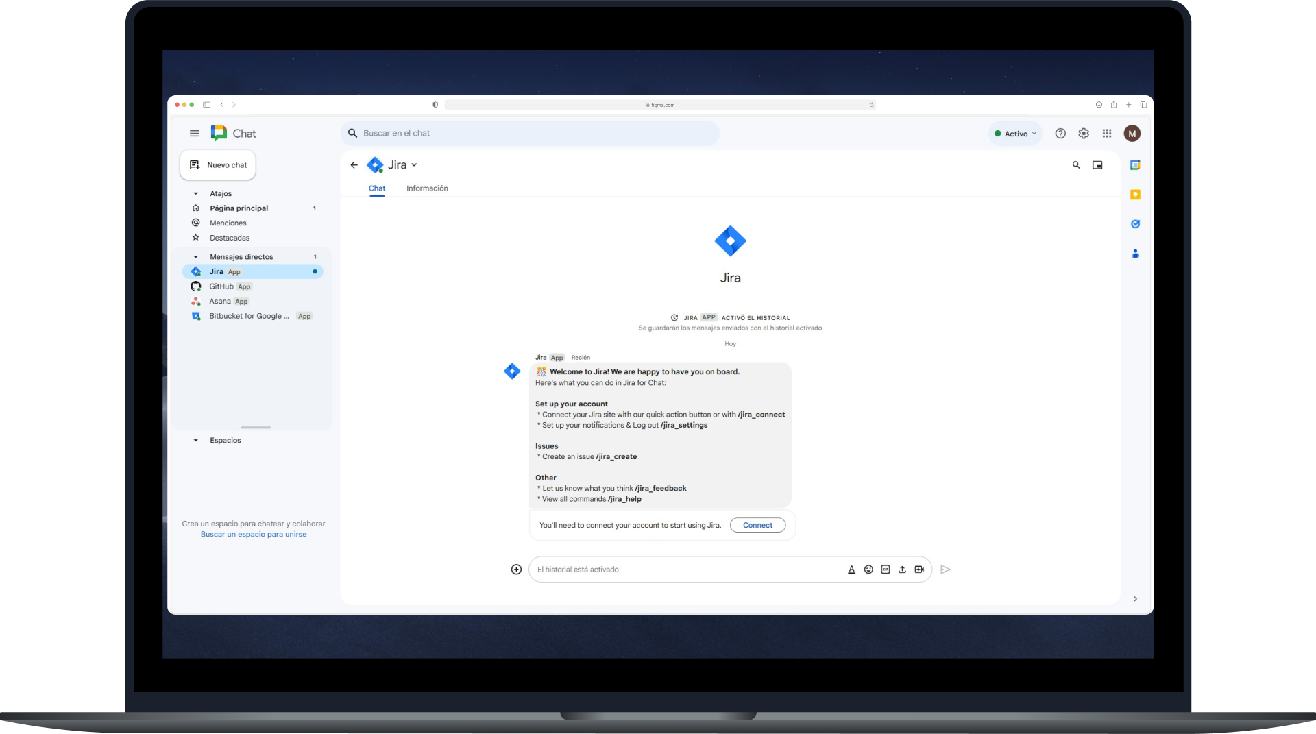 Jira Welcome message