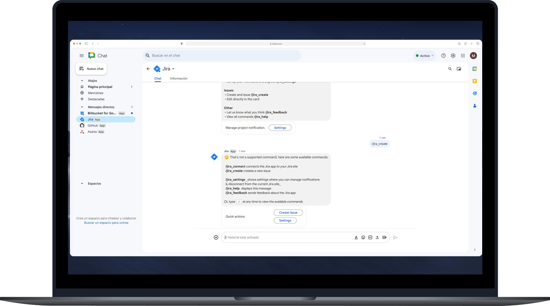 Jira unknown command